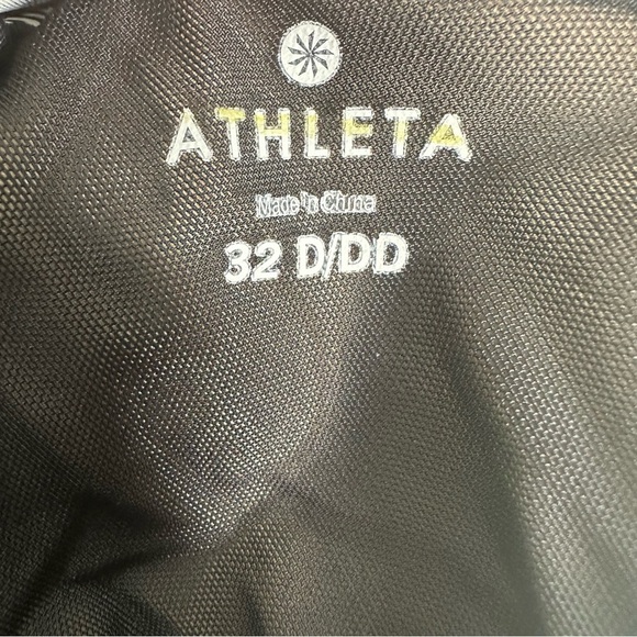 Athleta Laguna Side Scrunch Tankini Top Black. Size 32D/DD - Picture 6 of 7